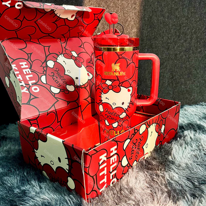 40oz Red Kitty Tumbler