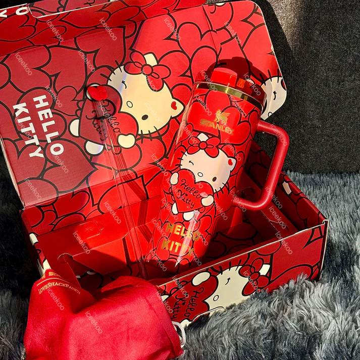 40oz Red Kitty Tumbler